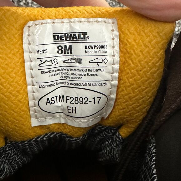 DEWALT Axle Waterproof 6" Work Boots, Soft Toe, Walnut Pitstop, Size 8 DXWP99003 - Picture 6 of 14